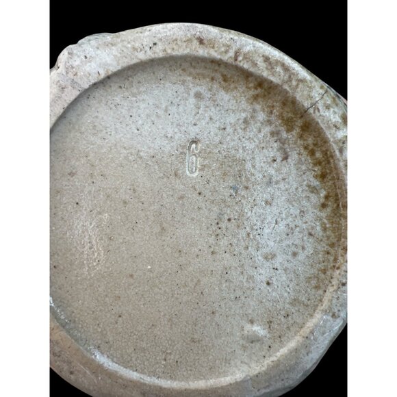 Antique Blue & White Relief Pitcher With Floral & Woman Design - Picture 10 of 10